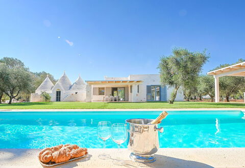 Trulli Heaven: Blue, Estate, Shade, Lawn, Farmhouse, Landscaping, Swimming Pool, Villa, Hacienda