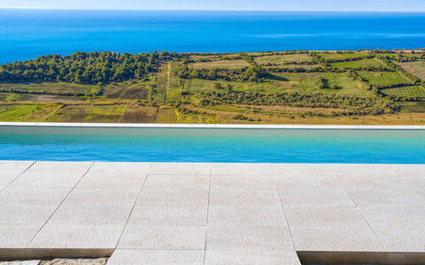 Villa Lily: Blue, Composite Material, Sea, Ocean, Swimming Pool, Walkway, Flagstone, Tile