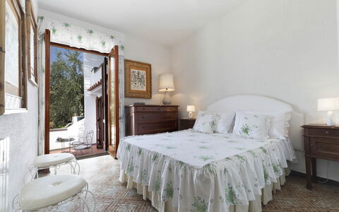 Villa Mary: Furniture, Interior Design, Bed, Bedroom, Ceiling, Flooring, Floor, Textile, Room, Linens