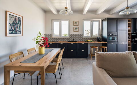 Villa Camporeale: Furniture, Interior Design, Flooring, Table, Wood, Chair, Kitchen & Dining Room Table, Ceiling, Floor, Dining Room