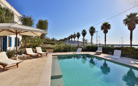 Casa Leuca: Blue, Swimming Pool, Resort, Sunlounger, Outdoor Furniture, Eco Hotel, Shade, Umbrella, Hotel, Villa