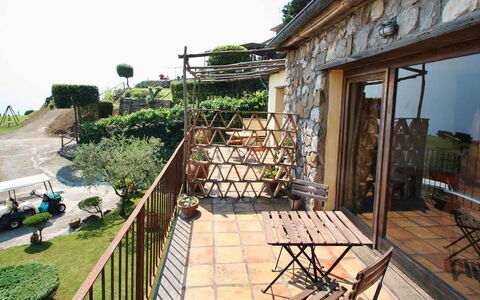 The Sea Farmhouse: Balcony, Fence, Landscaping, Flagstone, Flowerpot, Eco Hotel, Outdoor Furniture, Houseplant, Courtyard, Outdoor Table