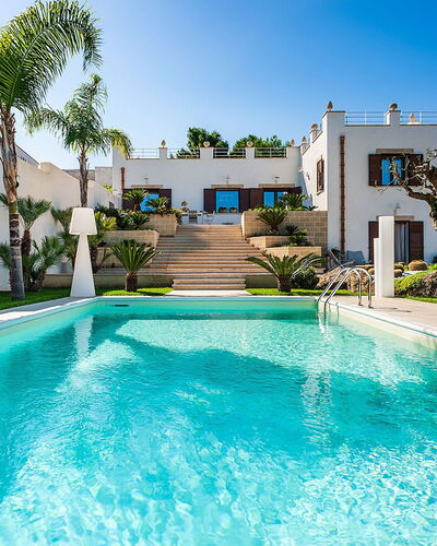 Villa la Pigna: Blue, Swimming Pool, Architecture, Resort, Estate, Garden, Landscaping, Hacienda, Mansion, Villa