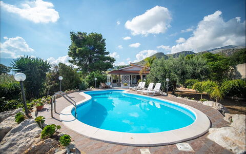 Villa la Randa: Swimming Pool, Blue, Water, Outdoor Furniture, Resort, Leisure, Umbrella, Eco Hotel, Composite Material, Shade