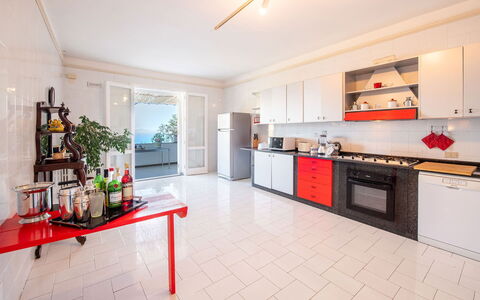 Villa Lamaro: Flooring, Floor, Interior Design, Ceiling, Apartment, Furniture, Room, Kitchen, Home, Wood Flooring