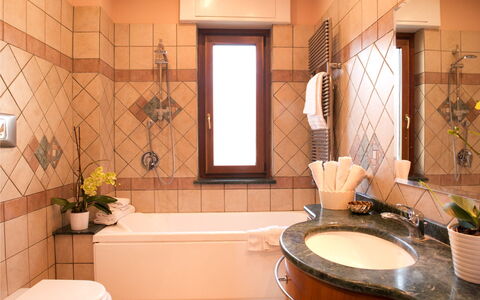 Casa Chicco: Interior Design, Bathroom, Wall, Plumbing Fixture, Flooring, Floor, Bathroom Sink, Sink, Tap, Lighting