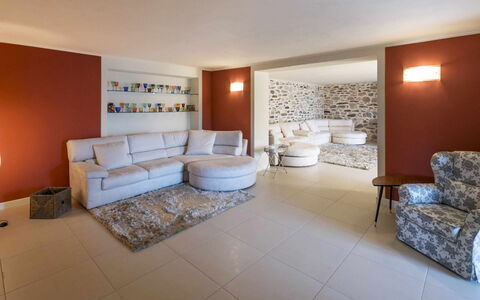 Villa Alina: Furniture, Interior Design, Flooring, Floor, Wall, Couch, Room, Ceiling, Wood, Living Room
