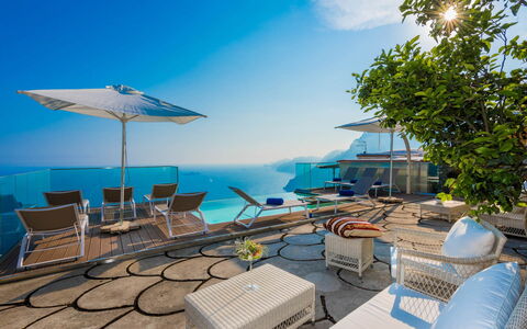 Villa Amanda: Blue, Water, Body Of Water, Sea, Resort, Coastal And Oceanic Landforms, Coast, Furniture, Swimming Pool, Outdoor Furniture