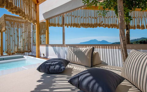 Casa Mariavittoria: Interior Design, Ceiling, Shade, Resort, Eco Hotel, Curtain, Villa, Hotel, Swimming Pool, Daylighting