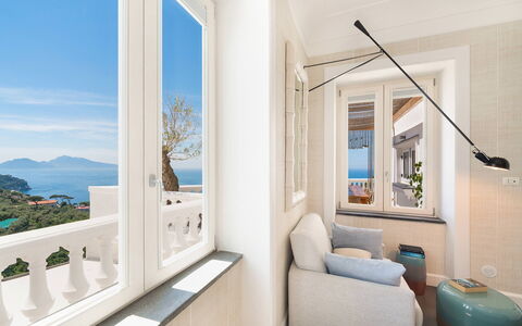 Casa Mariavittoria: Furniture, Interior Design, Flooring, Floor, Home, Apartment, Ceiling, Chair, Room, Sea