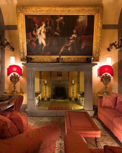 Palazzo Santa Croce: Furniture, Interior Design, Flooring, Ceiling, Lighting, Floor, Picture Frame, Light Fixture, Room, Living Room