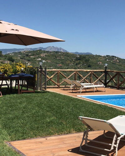Villa del Saraceno: Swimming Pool, Outdoor Furniture, Resort, Furniture, Eco Hotel, Umbrella, Mountain Range, Leisure, Shade, Sunlounger