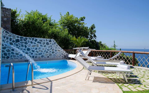 Villa Il Sogno di Praiano: Blue, Swimming Pool, Outdoor Furniture, Resort, Umbrella, Eco Hotel, Leisure, Shade, Chair, Tropics
