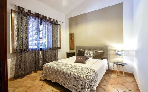 Villa Isabella: Bed, Interior Design, Furniture, Bedroom, Bedding, Bed Sheet, Floor, Flooring, Room, Ceiling