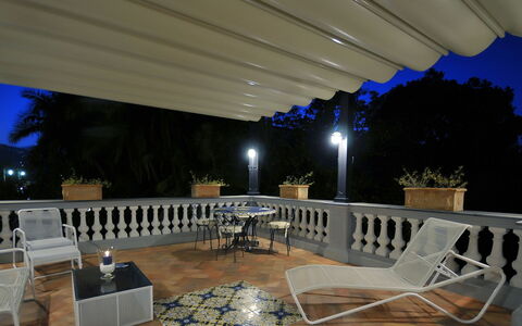 Villa Marion: Furniture, Shade, Outdoor Furniture, Porch, Resort, Eco Hotel, Chair, Outdoor Structure, Swimming Pool, Flowerpot