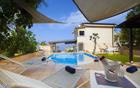 Villa Mouna: Swimming Pool, Outdoor Furniture, Resort, Shade, Umbrella, Chair, Estate, Eco Hotel, Villa, Leisure