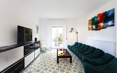 Casa Milena: Furniture, Interior Design, Flooring, Floor, Wall, Couch, Living Room, Room, Lighting, Home