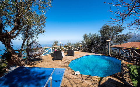 Villa Pandora: Blue, Swimming Pool, Outdoor Furniture, Resort, Shade, Eco Hotel, Chair, Resort Town, Handrail, Hotel