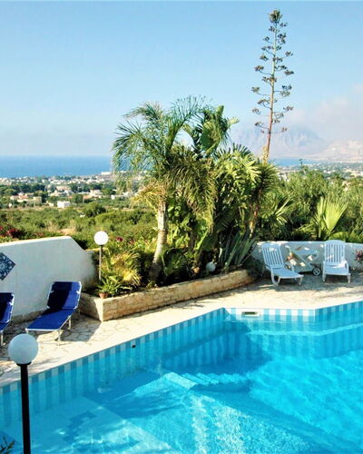 Villa Lo Capo: Blue, Swimming Pool, Resort, Outdoor Furniture, Furniture, Eco Hotel, Chair, Hacienda, Sunlounger, Flowerpot