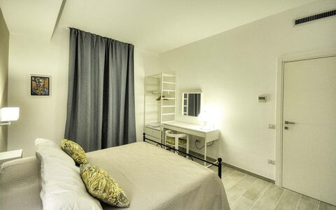 Casa Primavera: Bed, Furniture, Interior Design, Bedroom, Wall, Flooring, Floor, Room, Ceiling, Bed Sheet