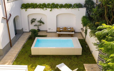 Jacaranda House: Swimming Pool, Composite Material, Garden, Leisure, Landscaping, Backyard, Yard, Artificial Turf, Shade, Design