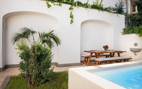 Jacaranda House: Flowerpot, Houseplant, Shade, Concrete, Garden, Balcony, Courtyard, Hacienda, Outdoor Furniture, Design