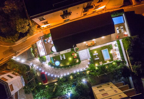 Suite Agave: Night, Garden, Swimming Pool, Landscape Lighting, Landscaping, Resort, Backyard, Courtyard, Yard, Bird'S-Eye View