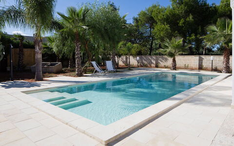 Villa Salentina: Swimming Pool, Resort, Composite Material, Shade, Outdoor Furniture, Water Feature, Tile, Eco Hotel, Concrete, Leisure