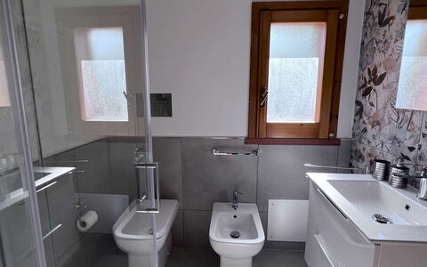 Villa Romy: Bathroom, Plumbing Fixture, Bathroom Sink, Sink, Flooring, Floor, Toilet, Tap, Interior Design, Toilet Seat