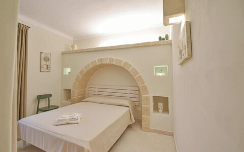 Masseria Ostuni: Wall, Interior Design, Ceiling, Flooring, Floor, Furniture, Room, Apartment, Bed, Bedroom
