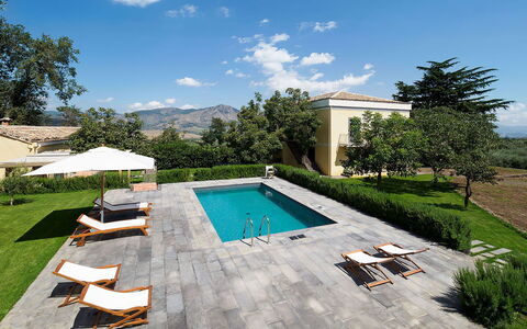 Villa Alcantara: Swimming Pool, Outdoor Furniture, Resort, Furniture, Estate, Shade, Sunlounger, Garden, Landscaping, Eco Hotel