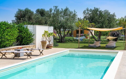 Villa Orangella: Swimming Pool, Resort, Composite Material, Flowerpot, Outdoor Furniture, Eco Hotel, Shade, Garden, Houseplant, Hacienda