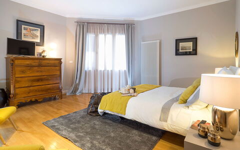 La Terrazza: Furniture, Interior Design, Bed, Bedroom, Floor, Flooring, Wood, Room, Ceiling, Bed Sheet