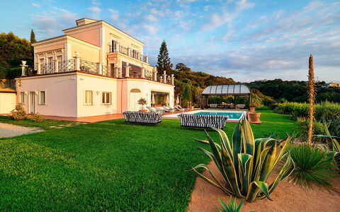 Blue Star Villa: Home, Residential Area, House, Estate, Mansion, Garden, Villa, Landscaping, Lawn, Farmhouse