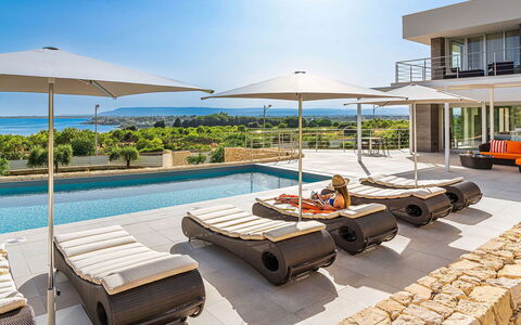 Villa Silvia: Swimming Pool, Outdoor Furniture, Resort, Sunlounger, Chair, Shade, Umbrella, Eco Hotel, Villa, Patio