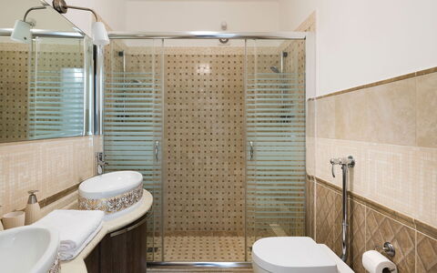 Villa Carousel: Bathroom, Bathroom Sink, Plumbing Fixture, Interior Design, Sink, Flooring, Wall, Floor, Toilet, Tap