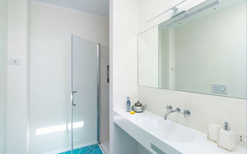 Casa Pink: Wall, Flooring, Interior Design, Plumbing Fixture, Bathroom, Floor, Plumbing, Tap, Tile, Composite Material