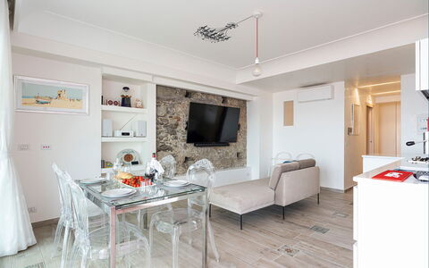 Casa Light Blu: Furniture, Interior Design, Flooring, Floor, Ceiling, Couch, Table, Living Room, Room, Apartment