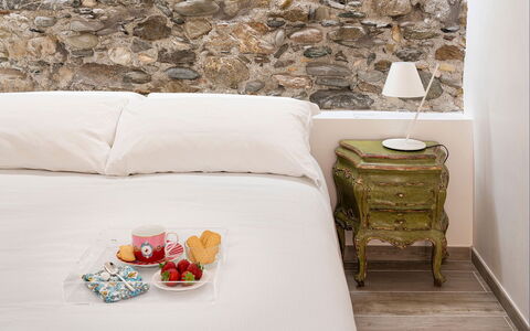 Casa Light Blu: Interior Design, Furniture, Floor, Flooring, Bedroom, Linens, Room, Bedding, Bed Sheet, Bed