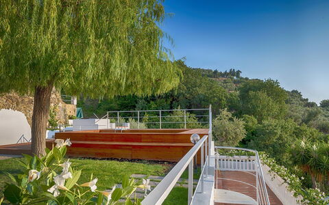 Mermaid Villa: Handrail, Garden, Shade, Balcony, Porch, Fence, Landscaping, Yard, Outdoor Furniture, Eco Hotel