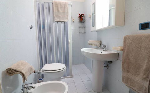 Ludovica: Flooring, Floor, Plumbing Fixture, Interior Design, Sink, Bathroom Sink, Bathroom, Tap, Room, Plumbing