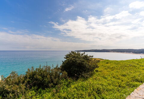 Azzurra: Sky, Blue, Water, Water Resources, Horizon, Green, Body Of Water, Coast, Natural Landscape, Coastal And Oceanic Landforms