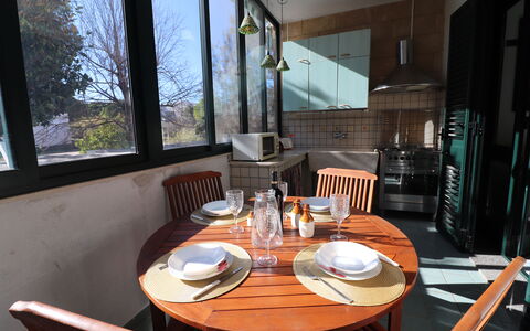 Noemi'S House in Otranto: Furniture, Chair, Table, Wood, Interior Design, Kitchen & Dining Room Table, Flooring, Floor, Dining Room, Lighting