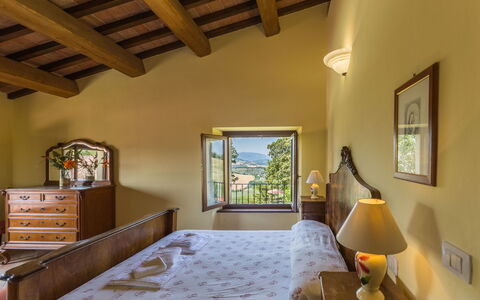 Villa Felice, Private Pool and Hills: Furniture, Wall, Interior Design, Home, Room, Bed, Bedroom, Picture Frame, Ceiling, Bed Frame