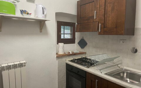 Borgo Antico, Pool, Barberino del Mugello: Kitchen Appliance, Kitchen, Major Appliance, Countertop, Wood, Kitchen Sink, Kitchen Stove, Flooring, Cabinetry, Home Appliance