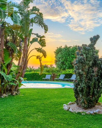 Villa Polistena: Blue, Green, Grass, Shrub, Landscape, Garden, Swimming Pool, Lawn, Resort
