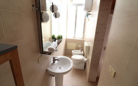 Galene'S Home: Bathroom Sink, Bathroom, Plumbing Fixture, Sink, Flooring, Wall, Floor, Toilet Seat, Toilet, Interior Design