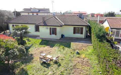 Villa Camerini, Nature, Bikes and Beaches: Building, House, Residential Area, Roof, Home, Cottage, Human Settlement, Suburb, Estate, Driveway