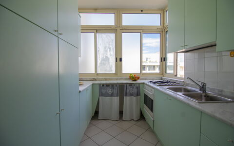 Anisia'S Home Otranto: Kitchen, Kitchen Appliance, Major Appliance, Interior Design, Countertop, Flooring, Cabinetry, Floor, Room, Kitchen Sink