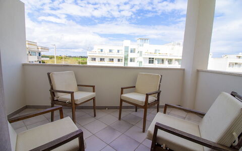 Anisia'S Home Otranto: Apartment, Balcony, Ceiling, Chair, Condominium, Hardwood, Daylighting, Kitchen & Dining Room Table